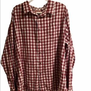 Wrangler Plaid Button Up  Shirt